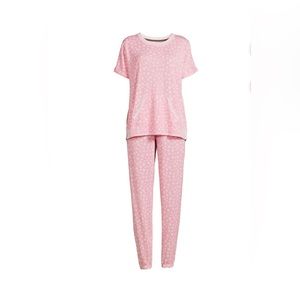 SECRET TREASURES Womens 3 Piece Pajama Set and Cosmetic Bag Size Small 4-6 New